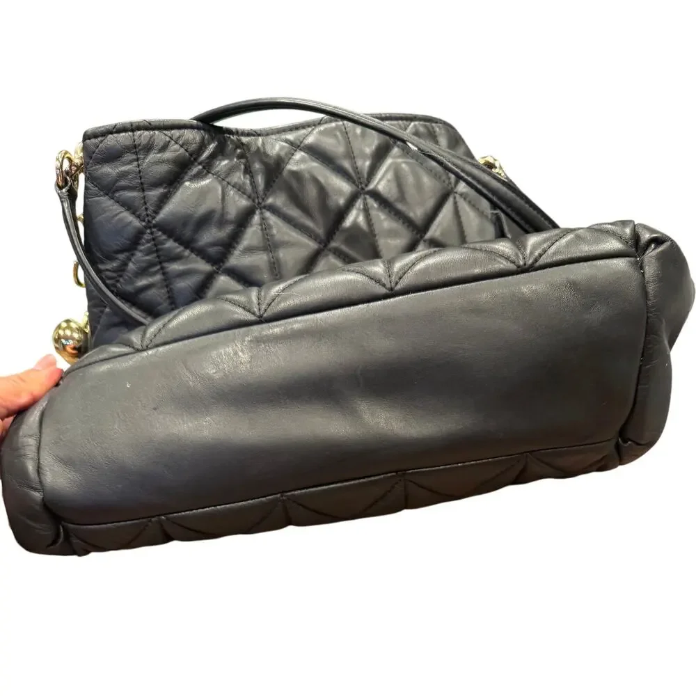 COACH Purse #F36696 Phoebe Shoulder Bag Black Quilted Leather. Retail: $525